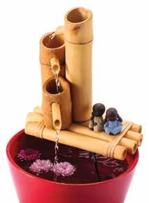 Pot and Decorations Not Included Bamboo Fountain with Plant Holder & Rock Stream Complete with Quiet One 1