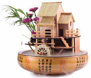 Fisherman Figurine Complete with Quiet One 1 Pump, Cord, and Tubing R3 Flowers not included Bamboo 3-Tier