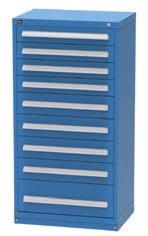 (1118 mm) High 7 Drawers 89 Compartments 2-1/4 in. (57 mm) 3 in. (76 mm) 3-7/8 in.(98 mm) 7 in.