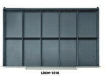(228 mm x 156 mm) LDXW84 48 Compartments 5-7/8 in. x 2-7/8 in. (149 mm x 73 mm) LDXW 24 Compartments 5-7/8 in.