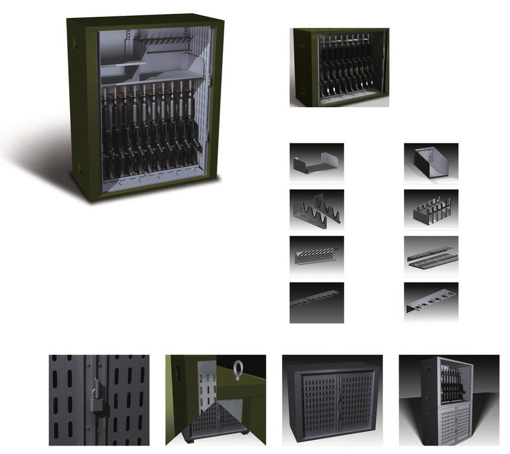 SPECIALTY STORAGE: Weapons Storage SECURE, CUSTOMIZABLE, AND BUILT TO LAST Designed to meet the unique needs of military and law enforcement, Vidmar Vertical Weapon Storage System is our most