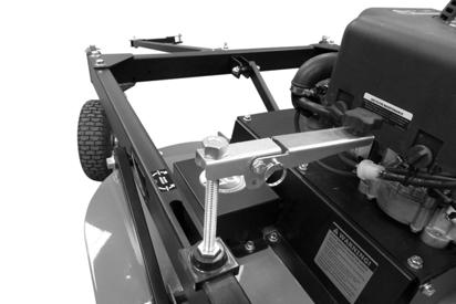 Adjusting the Mower Deck Height Figure 28 Locking Pin Shut off the engine before adjusting the deck height or serious injury may result.