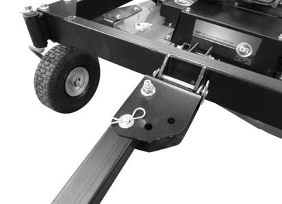 Offset Mowing The Tow Bar allows you to offset the cutting path of the TOW-BEHIND DR FIELD and FINISH MOWER up to 68" (Mow Pro-44 Model) and 76" (Mow Pro-60 Model) from the center of the Tow Vehicle.