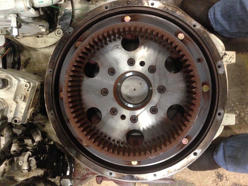 REMOVE THE CLUTCH ADAPTER RING FROM THE PUMP DRIVE.