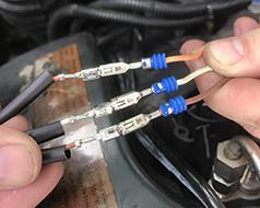nylon zip ties provided loom the ignition and injector wires cutting
