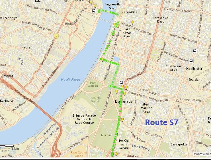 For Kolkata, we recommend that a pilot rollout of 26 buses on two routes may be undertaken immediately. The routes suggested are: 1.