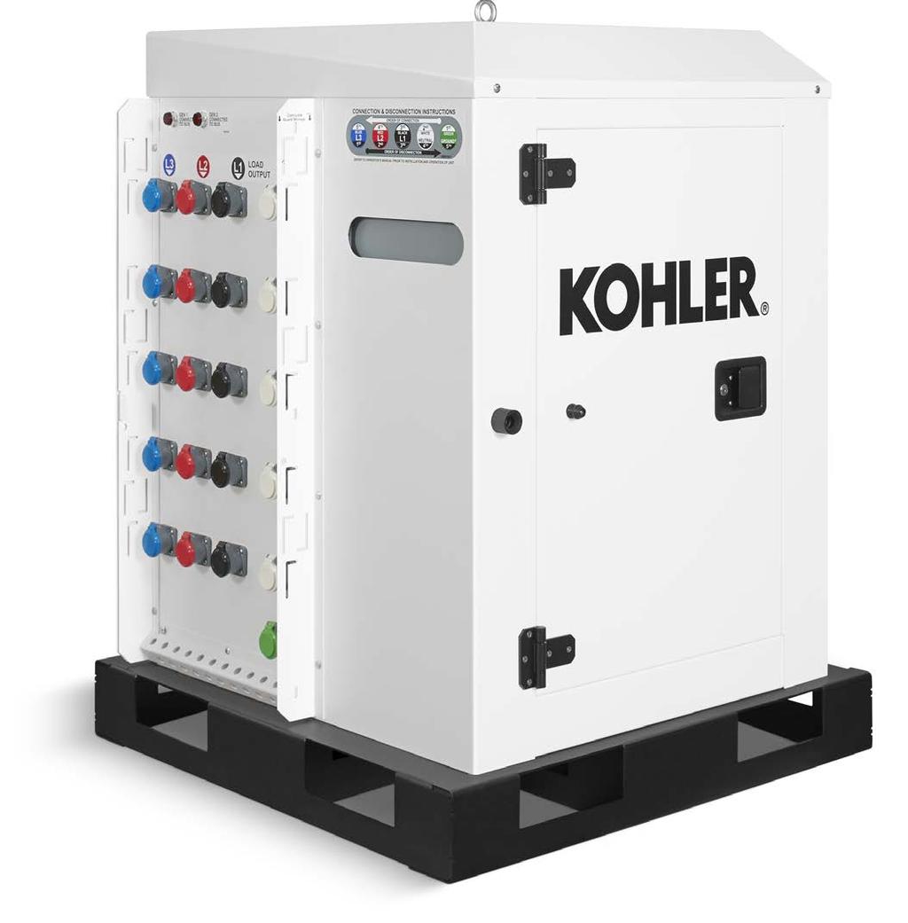 KOHLER MOBILE PARALLELING BOX The Mobile Paralleling Box lets you parallel multiple KOHLER mobile generators, even different sizes and fuel types, for greater fleet flexibility without adding cost to