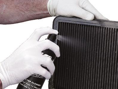 Do not proceed to the oiling step until the filter is completely dry. CAUTION: THE 