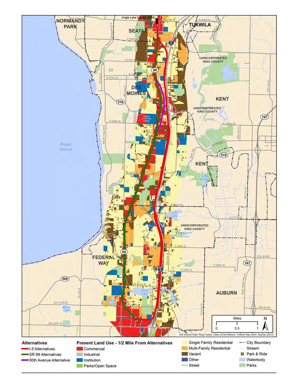 5.0 Data Results Exhibit 5-7 Existing Land Use Federal Way