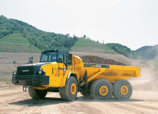 OPERATOR ENVIRONMENT Komatsu has developed a state-of-the-art, wide comfortable cab. The low level of vibration and noise ensure maximum productivity from the operator.