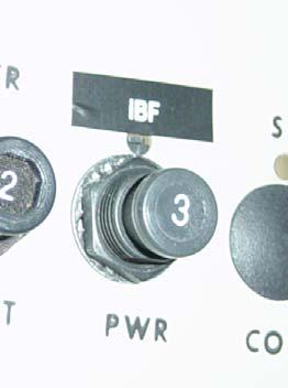 The bottom half illuminates an amber BYPASS message when the actuator has been energized and the bypass door is open. See Picture 3 (A) for markings. b. The IBF circuit breaker in the overhead console is marked IBF.