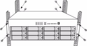Securing the System to the Rack Mounting Models 3020, 3520, 5520, 6020, 6120 or 9200 to a Rack You must install the inner rails to the chassis before you install the outer rails and mount the