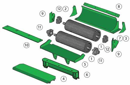 KOOIMA REPLACEMENT PARTS TO FIT 6000 SERIES JOHN DEERE FORAGE HARVESTERS Replacement parts produced by Kooima Company to fit JD 6000 Series 54 See our new Chevron Series Fiber Tech High Capacity