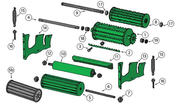 KOOIMA REPLACEMENT PARTS TO FIT 3000 SERIES JOHN DEERE FORAGE HARVESTERS Replacement parts produced by Kooima Company to fit JD 3000 Series 94 K41907 Upper front feed roll To fit 3940, 3950 & 3955