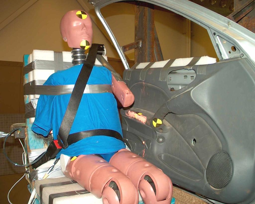The height and fore-aft position of the door was positioned relative to the seated location of the SID- IIs dummy.