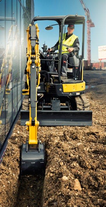 UNMATCHED COMPACTNESS The ViO33-6 is providing Yanmar customers with true peace of mind,
