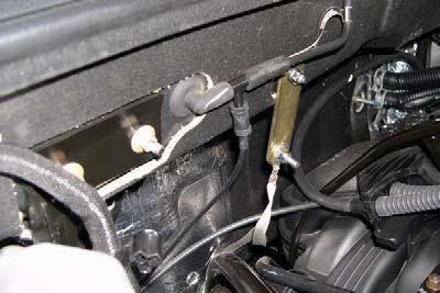 5. Ground Wires a. Passenger Side: Install kit extension (firewall ground strap) on firewall with nut. b.