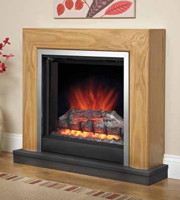electric fire in Brass or Chrome finish Chrome Fire Option Carina