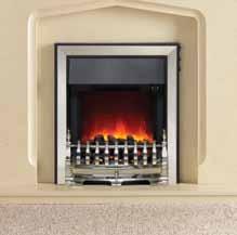 featuring a widescreen electric fire in Chrome finish For more