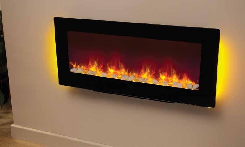 Wall Mounted LED Fires Wall mounted fires are a great alternative to a full fireplace, still giving you the benefits of a fire in your home.
