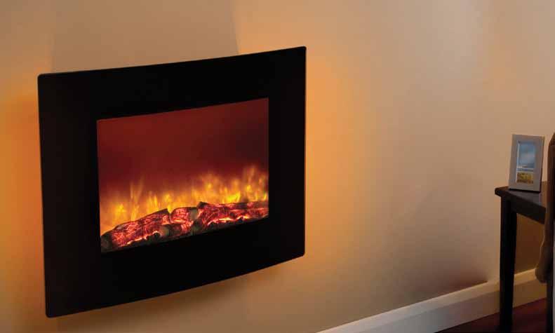 Athena 564mm (18 ) Inset electric wall fire with a