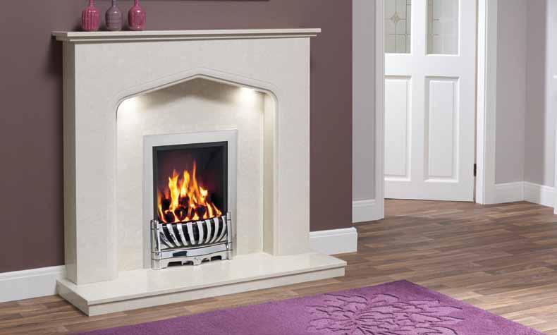 Piera AVAILABLE WITH 1220mm (48 ) or 1370mm (54 ) Manila micro marble surround featuring
