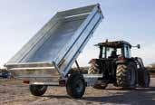 TR4 & TR6 Tipping Trailers Grain/Mesh sides optional for TR4 & TR6 Ideal general purpose trailers. Reinforced sides and hinge points.