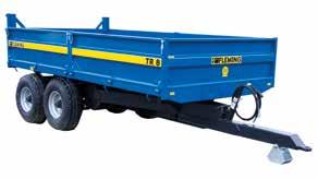 TR8 Trailer Ideal general purpose trailer with a large capacity of 8000kg Reinforced half sides for easy fitting All 4 side of the trailer