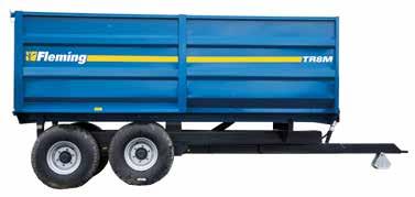 8 Ton Monocoque Tipping Trailer (TR8M) Solid construction Monocoque body for extra strength High tip tapered body for clean