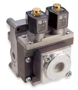 Valves XSz Safety valves Fail-safe double valves 3/2, G1/4 to G2 Inherently fail-safe without residual pressure Dynamic self monitoring Double valve control system For use with pneumatic clutch and