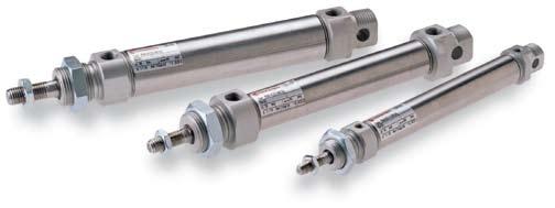 Roundline cylinders (ISO) RM/8000/M Double acting, ISO 6432 Ø 10 to 25 mm Magnetic piston as standard Conforms to ISO 6432 High strength, double crimped end cap design Corrosion resistant Buffer or