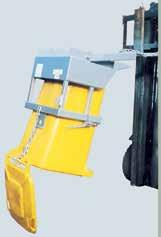 The tipping is simple and safe, the forklift operator does not leave his seat.