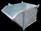 confined areas. The pouring lip and smooth formed edges make this bin ideal for food industry applications.
