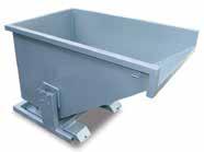 Type JTU Tipping Bin large bin for bulk capacity, the bin is manufactured from 3mm plate and fitted with strengthening ribs.