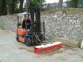 suitable for industrial sweeping, both indoor and outdoor. Ideal for use in lumber yards, truck depots.