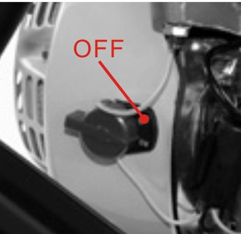 NOTE: Do not use the choke if the engine or air tempreture is warm Turn the engine switch clockwise to the on position. FIG. 20 FIG. 21 FIG.