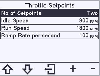 When Throttle Mode is Preset, the number of Throttle Set