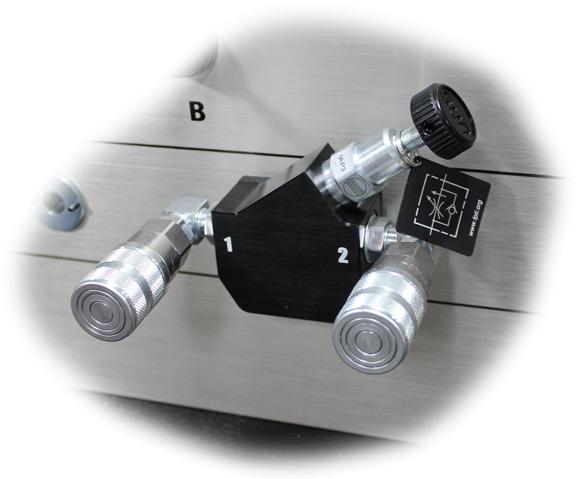 FLOW CONTROL VALVES PRESSURE-COMPENSATED FLOW CONTROL VALVE (Restrictor-Type) *MF100BH-PC-FCV-R Construction: Valve type: Adjustment type: Cartridge Spool Knob Two (2)