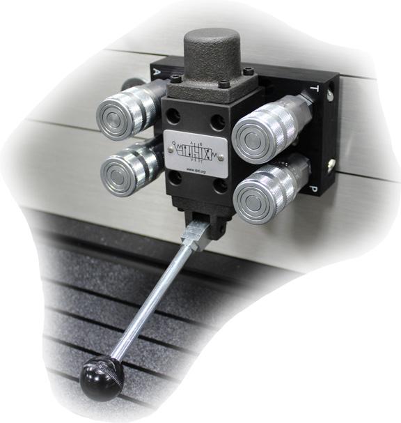 DIRECTIONAL CONTROL VALVES FLOAT-CENTER - HANDLEVER-OPERATED (3-position, 4-way) MF100BH-DCV-FC-LO-3/4 Type of actuation: Spool centering: Valve size: Handlever-operated Spring-centered D03 Sub-plate