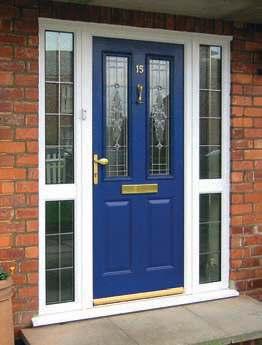 top lights designed to match the colour of the outer frame for that particular door.