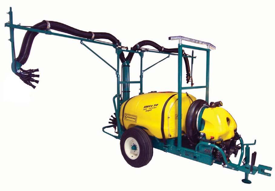 balance Electro-valve system controls spray off or on, both sides spray, right or left only SPECIFICATIONS: MODEL GALLONS VOLUME WIDTH LENGTH TIRE H.P. WT. NO.