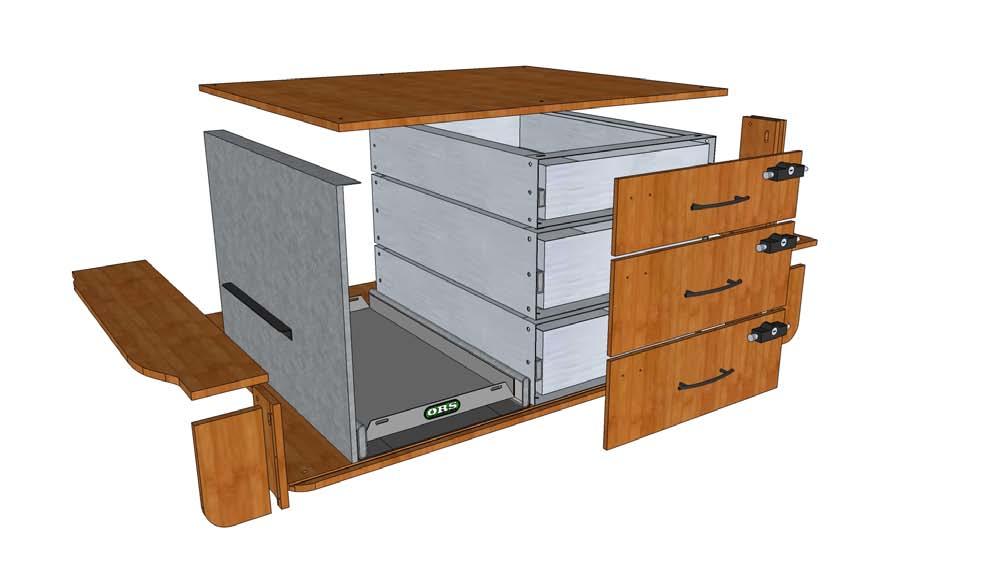 Typical Fridgepack 3 DIY Setup Your Complete 4wd Storage Solution! Fridge Side Panel Available in Galvanised Steel or Aluminium to match your drawers.