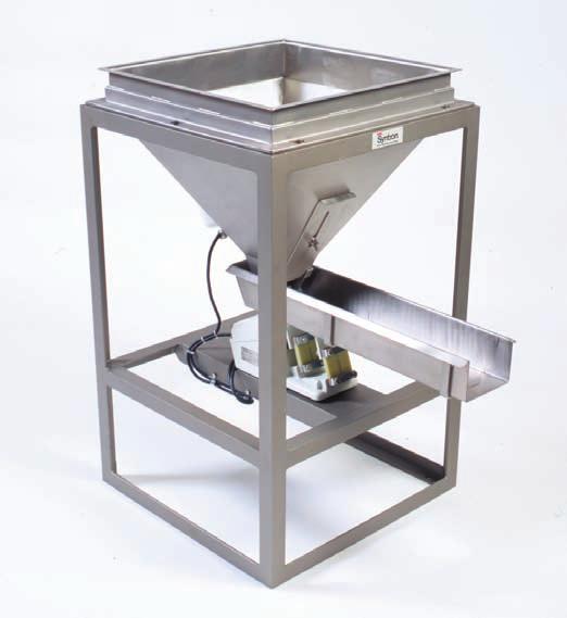 Drives on Syntron vibrating feeders are available with dust-proof, dust-tight and waterproof construction. These units are virtually noiseless, meeting applicable OSHA specifications.