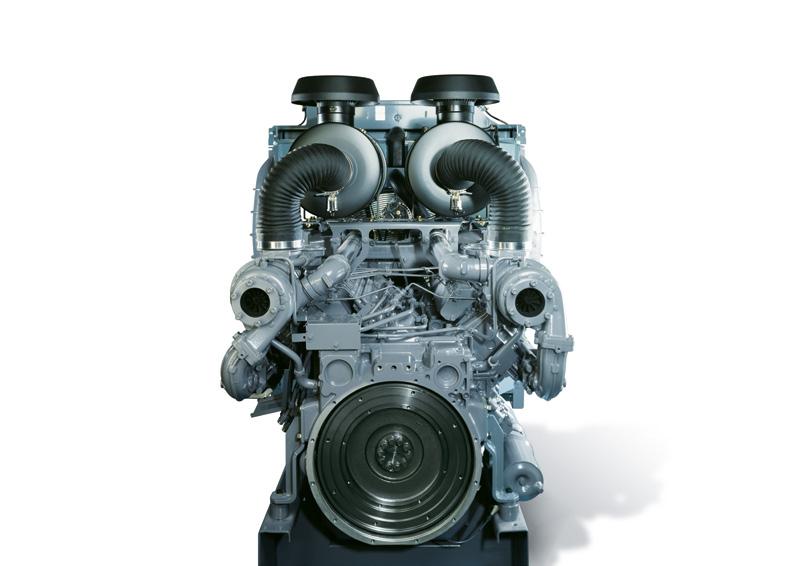 D2840 Description of engines Characteristics ncylinders and arrangement: 10 cylinders in 90 V arrangement nmode of operation: Four-stroke diesel engine with direct fuel injection nturbocharging: