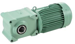 5 kw, reduction ratio 1/5 to 1/1200 (Croise Motors) Using a worm gear realizes