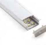 The included diffusers, mean the light is less harsh. EC-1 EC-2 EC-3 Inset Aluminium Extrusion suitable for Single and Double Row LED Strip.