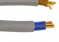 95 3 CORE & EARTH FIREPROOF CABLE 2 CORE PVC FLEX 3182Y Heat & oil resistant, flame retardant compound sheath Temperature rating: -35 C to +85 C BS5839 accredited Thermoplastic outersheath Copper