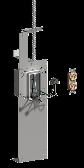Floor Bracket Wired Assemblies 1 to 4 Openings The FAS Power Floor Bracket Wired Assembly consists of a floor bracket, 4" ring, back side support arm, 4" or 4 11 /16" x in every FAS Power product,