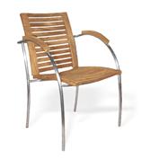 A Stainless/Teak ST-RS USD 629,-- ST-SQS USD 674,-- Stacking chair Ariane Stacking chair Centauri L x D x H: 58 x 55