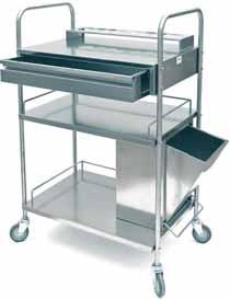 27460 DELUXE TROLLEY 27461 DELUXE TROLLEY with drawer 62x42 cm Size: 65x45xh 80 cm Top quality Trolleys made of lightweight